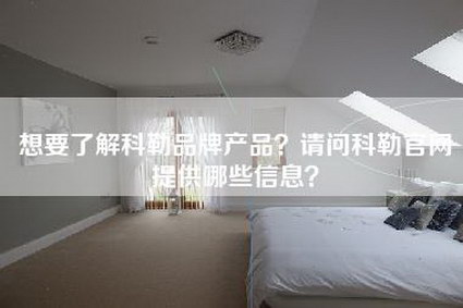 想要了解科勒品牌产品？请问科勒官网提供哪些信息？-第1张图片