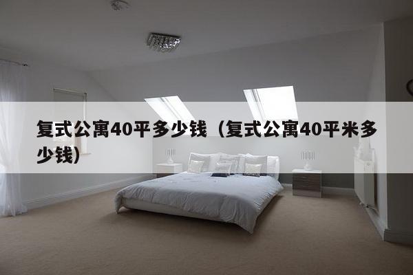 复式公寓40平多少钱（复式公寓40平米多少钱）-第1张图片