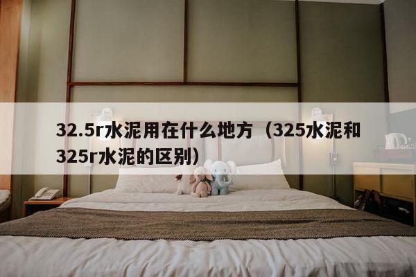 32.5r水泥用在什么地方（325水泥和325r水泥的区别）-第1张图片