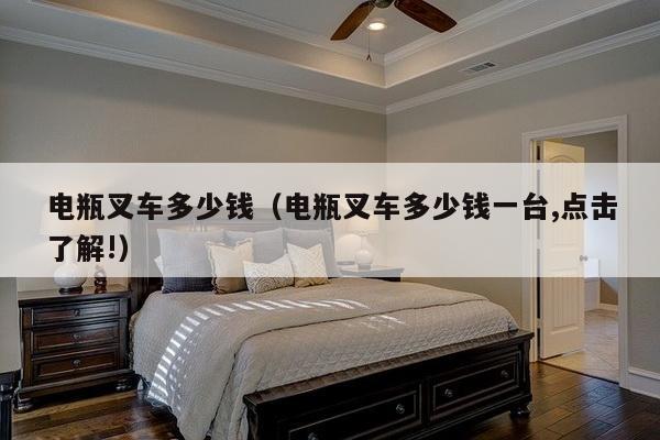 电瓶叉车多少钱（电瓶叉车多少钱一台,点击了解!）-第1张图片
