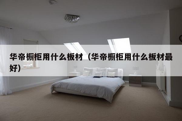 华帝橱柜用什么板材（华帝橱柜用什么板材最好）-第1张图片