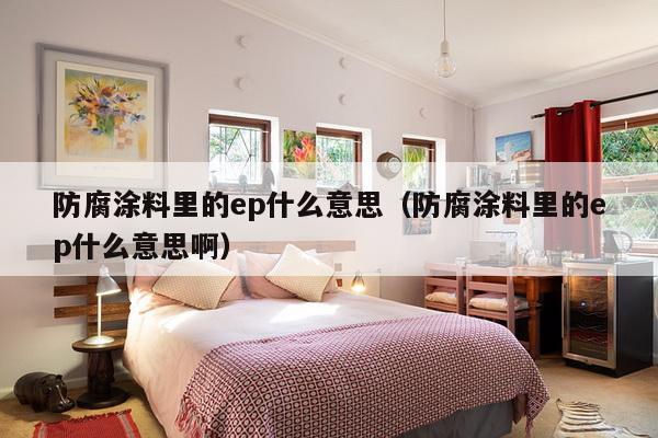 防腐涂料里的ep什么意思（防腐涂料里的ep什么意思啊）-第1张图片