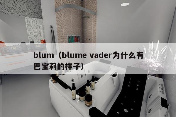 blum（blume vader为什么有巴宝莉的样子）-第1张图片