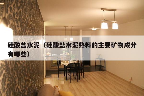 硅酸盐水泥（硅酸盐水泥熟料的主要矿物成分有哪些）-第1张图片