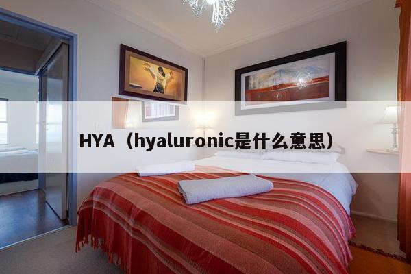 HYA（hyaluronic是什么意思）-第1张图片