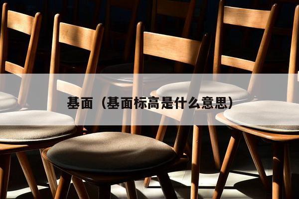 基面(基面标高是什么意思)-第1张图片 基面(基面标高是什么意思)-第1张图片