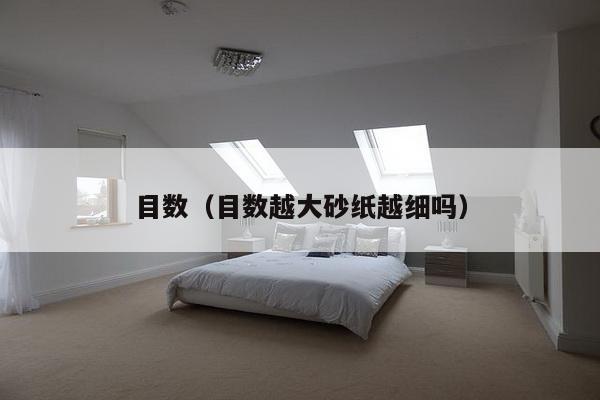 目数(目数越大砂纸越细吗)-第1张图片 目数(目数越大砂纸越细吗)-第1张图片