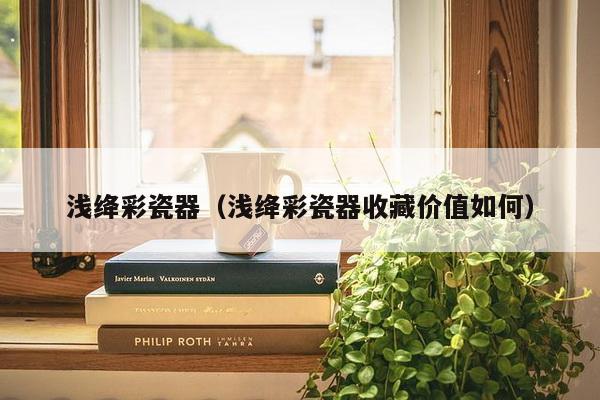 浅绛彩瓷器（浅绛彩瓷器收藏价值如何）-第1张图片